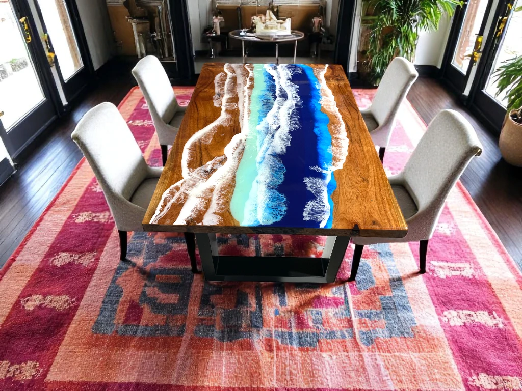 Stylish Epoxy Resin Table for Dining Spaces at Home